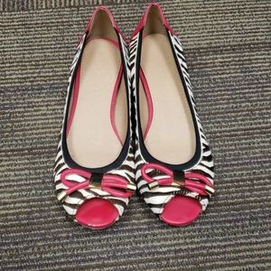 SOLE SOCIETY PEEP TOE FLATS SIZE 7.5